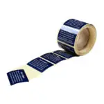 Promotional paper stickers on rolls